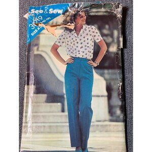 See & Sew By Butterick 3019 Blouse & Pants Sewing Pattern Sz 8-12 - uncut